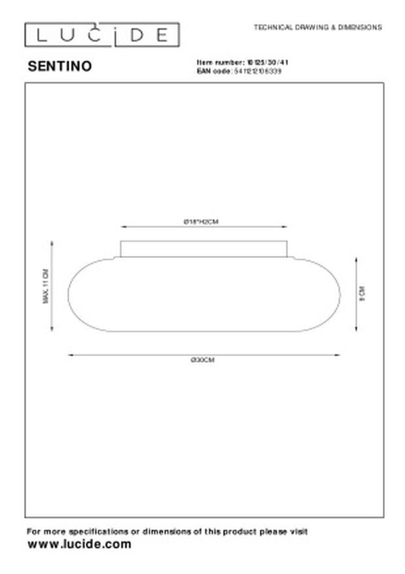 Lucide SENTINO - Zapustené stropné svietidlo - Ø 30 cm - 3xG9 - Taupe